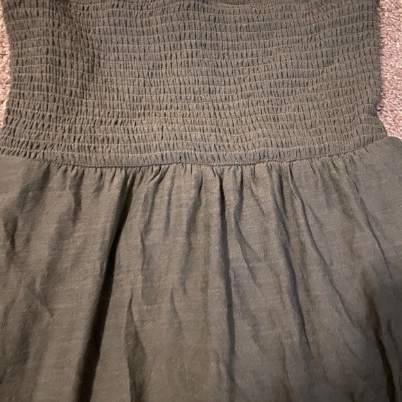 Elegant Green Strapless Maxi Dress S - Picture 4 of 5